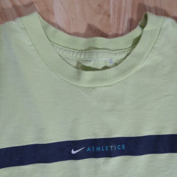 Vintage 90s Nike Athletics Spell Out Logo T-Shirt - Picture 1 of 7